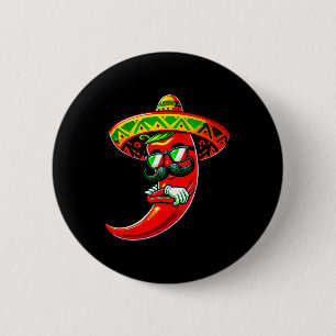 Dabbing Pepper Cinco De Mayo Mexican Pride Hot Jal 6 Cm Round Badge