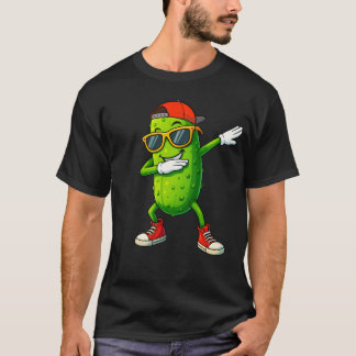 Dabbing Pickle Dancing Cucumber Funny Pickle Lover T-Shirt