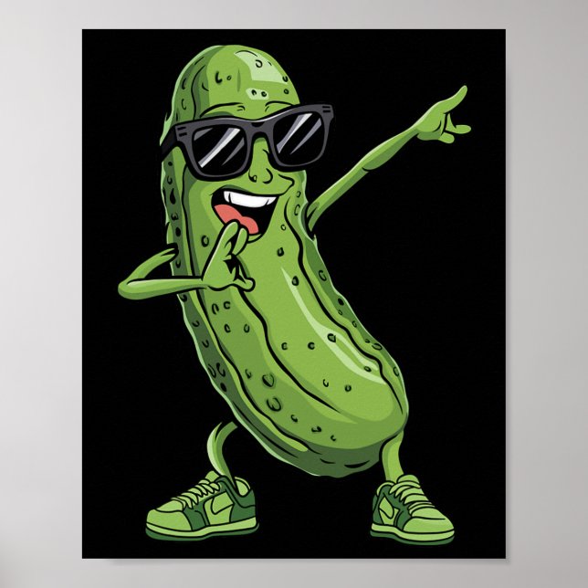 Dabbing Pickle Dancing Cucumber Funny Sungl Produc Poster (Front)