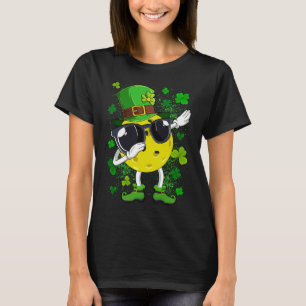 Dabbing Pickleball Ball Leprechaun St Patrick's Da T-Shirt