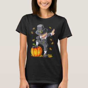 Dabbing Pilgrim Boy Pumpkin Thanksgiving Day Men D T-Shirt
