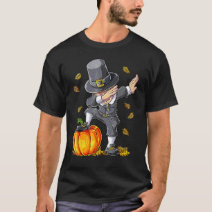 Dabbing Pilgrim Boy Pumpkin Thanksgiving Day Men D T-Shirt