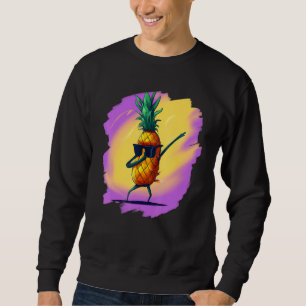 Dabbing Pineapple Aloha Sunglasses Beach Dance Haw Sweatshirt