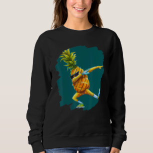 Dabbing Pineapple Aloha Sunglasses Beach Dance Haw Sweatshirt