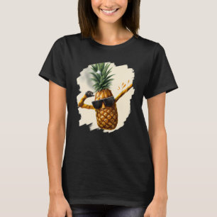 Dabbing Pineapple Aloha Sunglasses Beach Dance Haw T-Shirt
