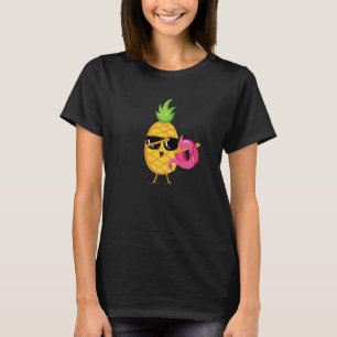 Dabbing Pineapple Flamingo Float Aloha Beaches Haw T-Shirt