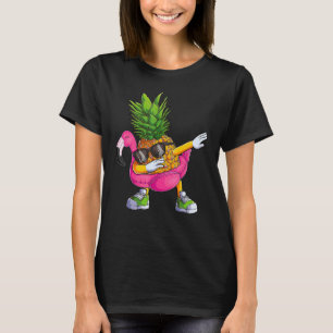 Dabbing Pineapple Flamingo Tropical aloha Beach Ha T-Shirt