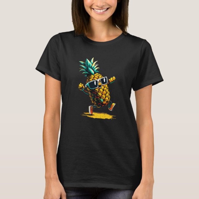 Dabbing Pineapple Hawaiian s Tropical Aloha Beache T-Shirt (Front)