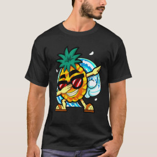 Dabbing Pineapple Summer Fruit Dancing Vegan Tropi T-Shirt
