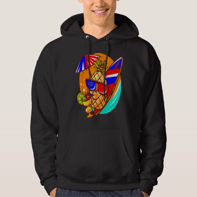 Dabbing Pineapple Sunglass Aloha Beaches Hawaii My Hoodie (Front)