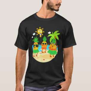 Dabbing Pineapple Sunglasses Hawaii Beach Palm Tre T-Shirt