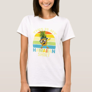 Dabbing Pineapple This Is My Hawaiian Sunset Vinta T-Shirt