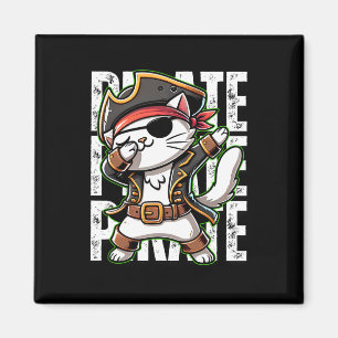 Dabbing Pirate Cat Pirate Party Man Cute Cat Boy L Magnet