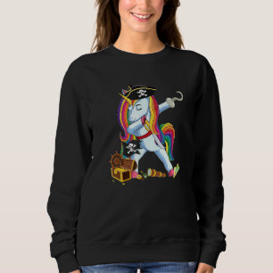 Dabbing Pirate Unicorn Doing The Dab Dance Rainbow Sweatshirt