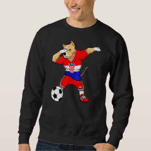 Dabbing Pitbull Croatia Soccer Fans Jersey Croatia Sweatshirt