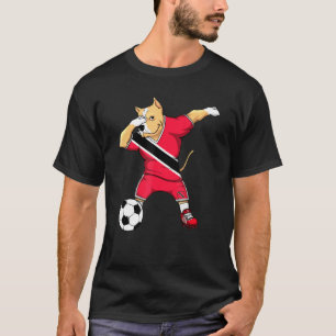Dabbing Pitbull Trinidad And Tobago Soccer Fans Fo T-Shirt