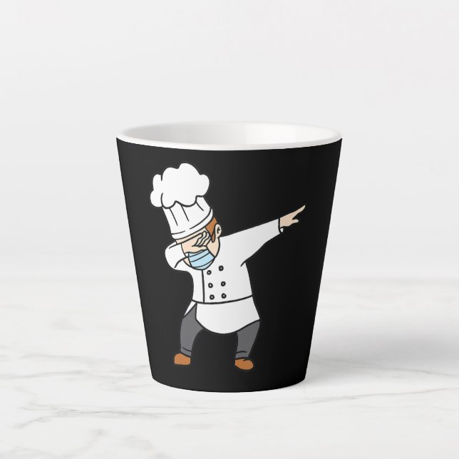 Dabbing Pizza Chef Baker Pizzabaker Dab dance gift Latte Mug (Front)