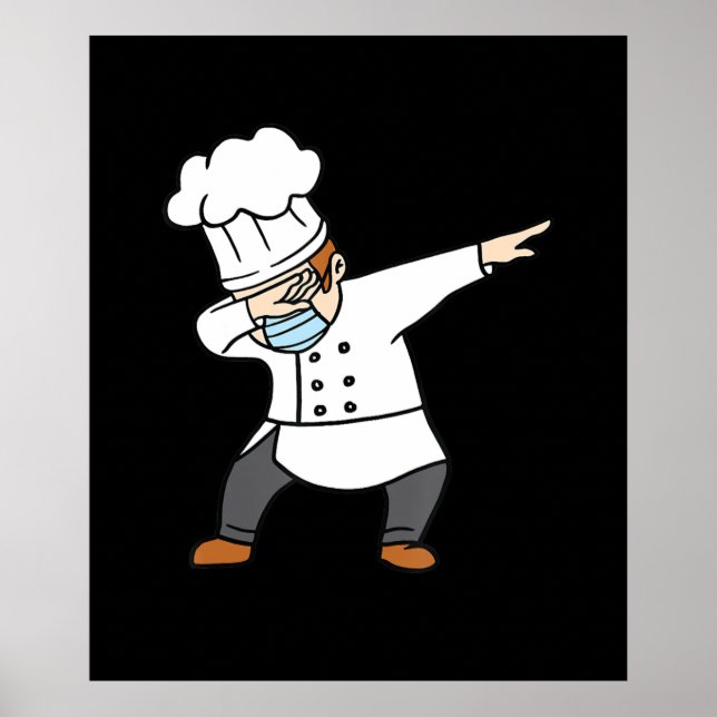 Dabbing Pizza Chef Baker Pizzabaker Dab dance gift Poster (Front)