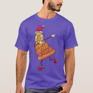 Dabbing Pizza Christmas Xmas Dance Funny Boys Girl T-Shirt