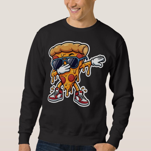 Dabbing Pizza Slice Fun Graphic Tee for Food Lover (Front)