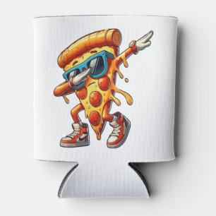Dabbing Pizza Slice Fun Graphic Tee for Food Lover Can Cooler