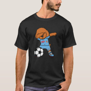 Dabbing Poodle Dog Fiji Soccer Fans Jersey Footbal T-Shirt