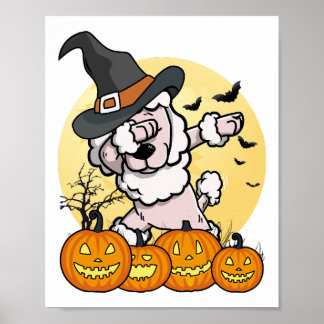 Dabbing Poodle Halloween Poster
