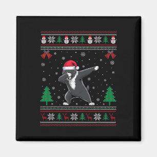 Dabbing Portuguese Water Dog Santa Hat Boys Girls  Magnet