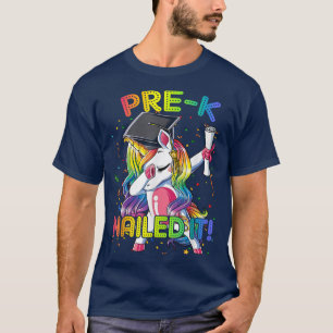 Dabbing Pre K Unicorn Graduation Class 2022 Nailed T-Shirt