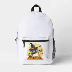 Dabbing Pug Halloween Printed Backpack