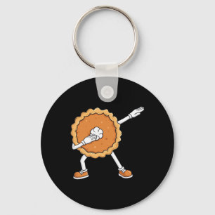 Dabbing Pumpkin Pie Thanksgiving Day Fun Boys Kids Key Ring