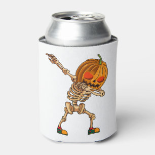 Dabbing Pumpkin - Scary Skeleton Costume - Funny H Can Cooler