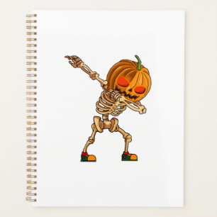 Dabbing Pumpkin - Scary Skeleton Costume - Funny H Planner