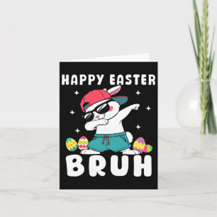 Dabbing Rabbit Easter Day Eggs Dab Boys Girls Kid Card