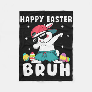 Dabbing Rabbit Easter Day Eggs Dab Boys Girls Kid  Fleece Blanket