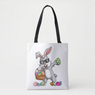 Dabbing Rabbit Easter Day Eggs Dab Bunny Tote Bag