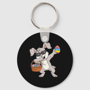 Dabbing Rabbit Easter Day Eggs Fun Toddler Boys Gi Key Ring