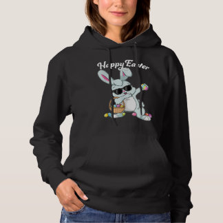 Dabbing Rabbit Happy Easter Day Eggs Dab Boys Girl Hoodie