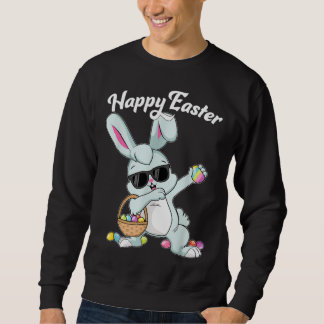 Dabbing Rabbit Happy Easter Day Eggs Dab Boys Girl Sweatshirt
