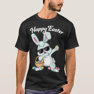 Dabbing Rabbit Happy Easter Day Eggs Dab Boys Girl T-Shirt