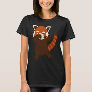 Dabbing Red Panda Wildlife Animal Lesser Panda Red T-Shirt