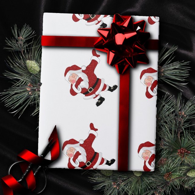 Dabbing Red Santa Claus | Fun Holiday XMAS Humour Wrapping Paper (Creator Uploaded)
