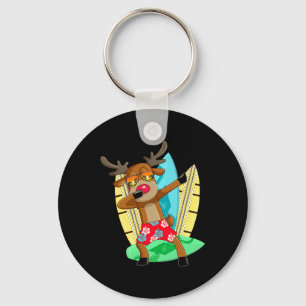Dabbing Reindeer Xmas In Summer Party Christmas In Key Ring