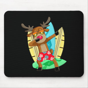 Dabbing Reindeer Xmas In Summer Party Christmas In Mouse Pad