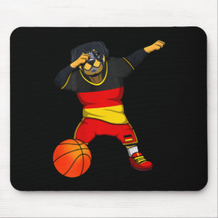 Dabbing Rottweiler Germany Jersey German Sketll Lo Mouse Pad