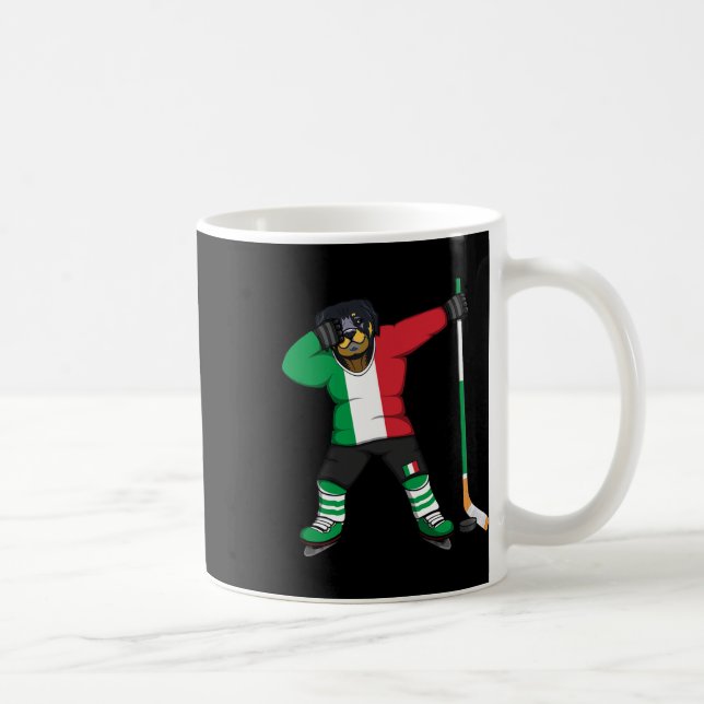 Dabbing Rottweiler Italy Ice Hockey Fans Jersey Wi Coffee Mug (Right)