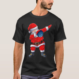 Dabbing Santa B0wling Christmas Xmas Mens Womens T-Shirt