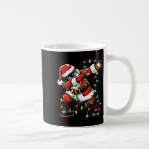 Dabbing Santa Baseball Christmas Lights Xmas Baseb Coffee Mug