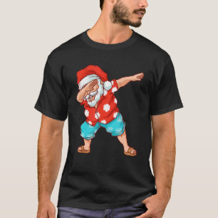 Dabbing Santa Beach Hawaiian Xmas In July Summer T-Shirt