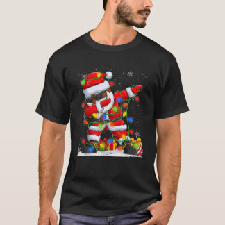 Dabbing Santa Black African American Men Boys Chri T-Shirt